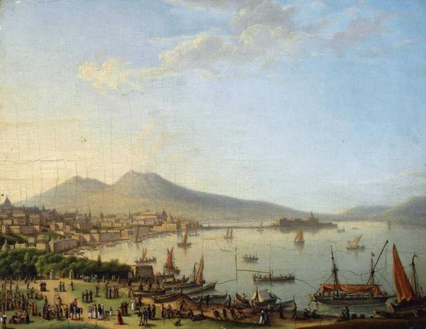 A VIEW OF THE BAY OF NAPLES WITH THE MOUNT VESUVIUS IN THE BACKGROUND II
