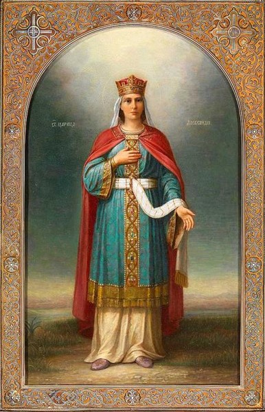An Important Russian Icon of the Empress Saint Alexandra