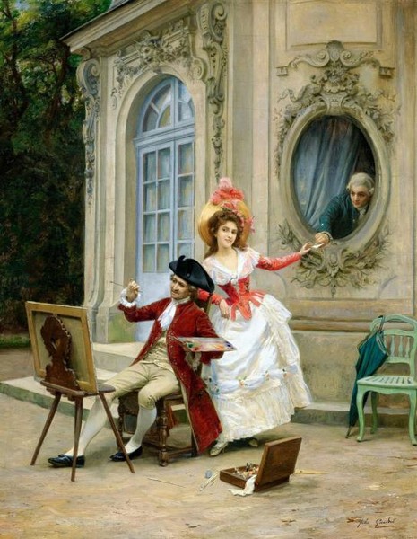 Дама позирующая художнику