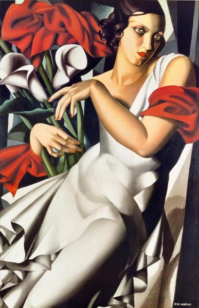 Дама с красным шарфом