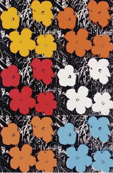 FLOWERS композиция 24 цветка на черно белом фоне