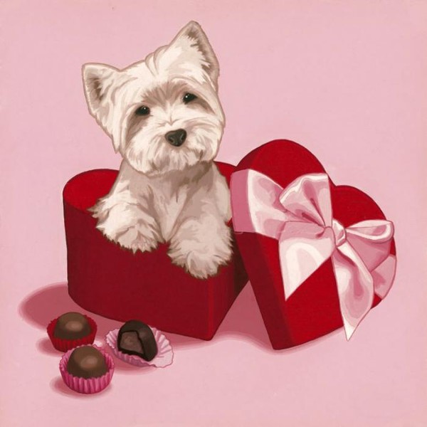 Красная коробочка сердечком