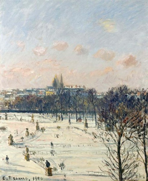 LE JARDIN DES TUILERIES EFFET DE NEIGE