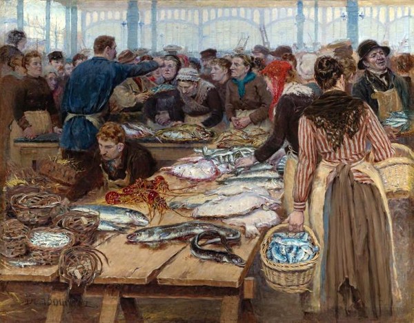 LES HALLES CRIEE AU POISSON FISH AUCTION