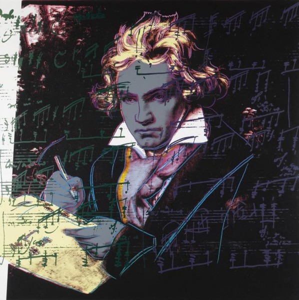 LUDWIG VAN BEETHOVEN на черном фоне