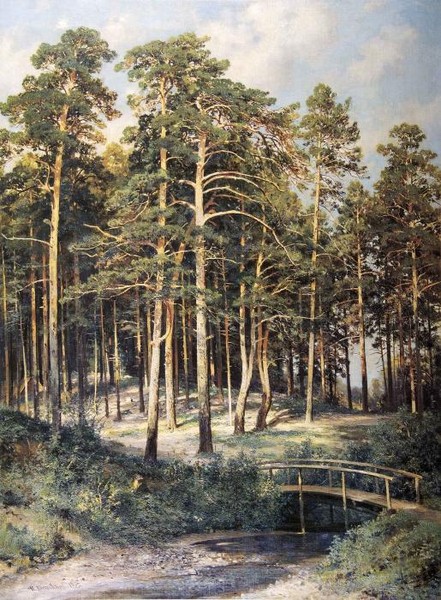 Мостик в лесу.1895.