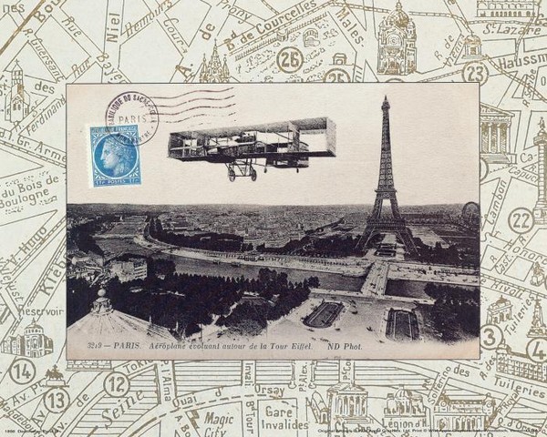 Париж старые фото 2, коллаж