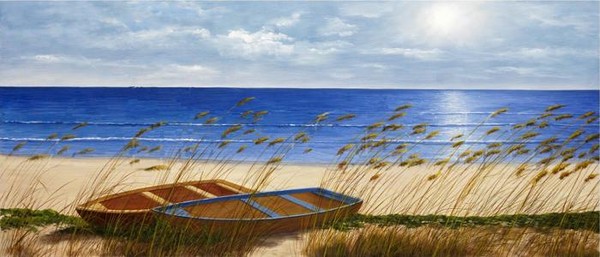 Пейзаж с двумя лодками