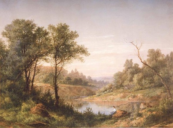 Пейзаж с женской фигурой.1879