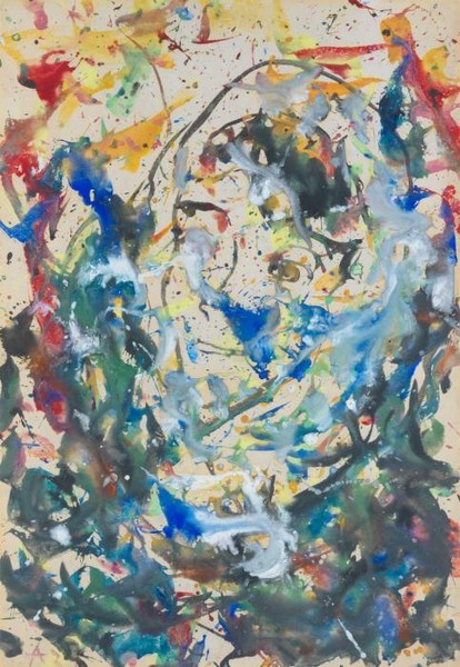 Портрет женщины в голубых тонах