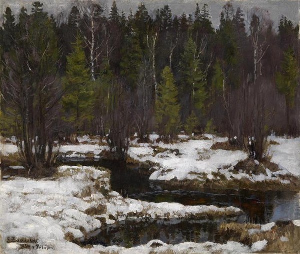 Раняя весна, проталина