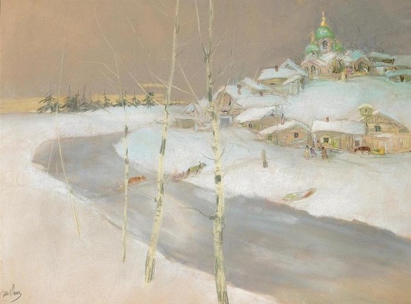 RUSSIAN VILLAGE IN WINTER