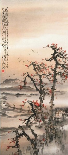 Сакура в цвету в розовых тонах