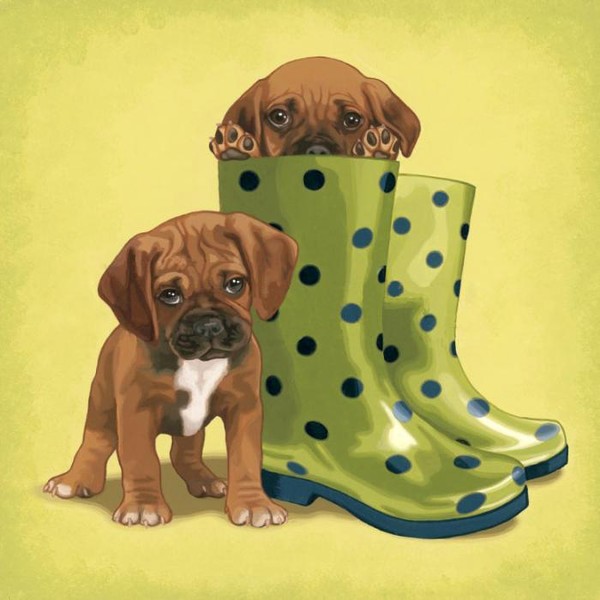 Сапоги в горошек