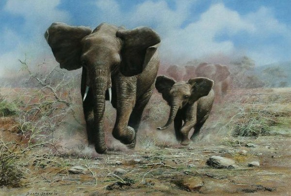 Слон и слоненок