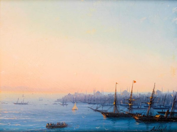Sunset over the Golden Horn Constantinople