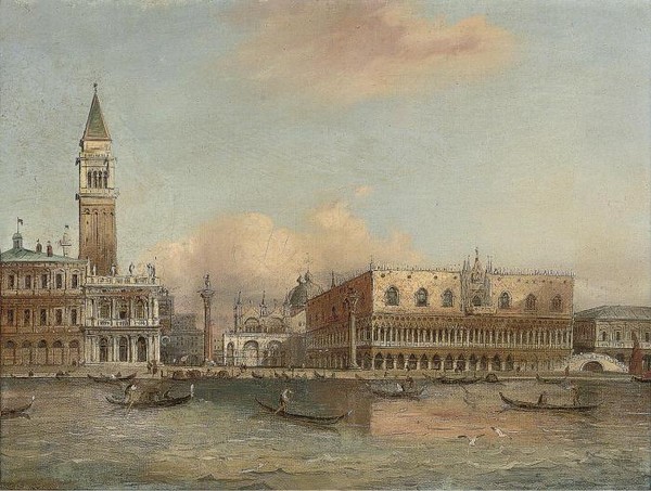 The Molo Venice with the Palazzo Ducale and the Piazzetta from the Bacino di San Marco and The Grand Canal