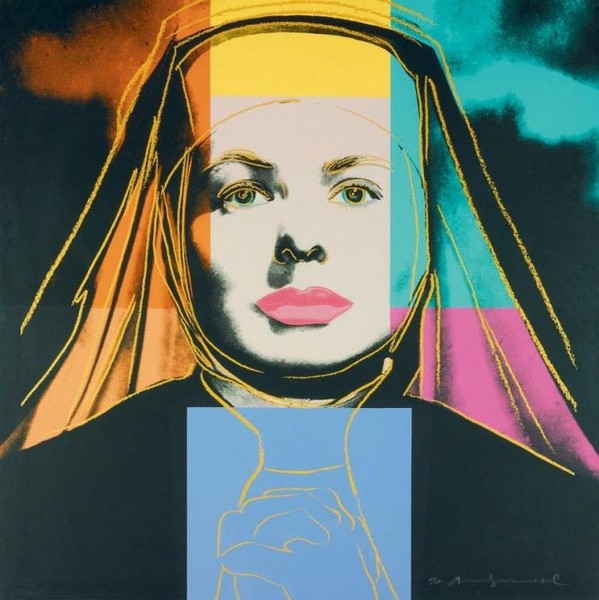 The Nun from Ingrid Bergman подложка из трех цветов