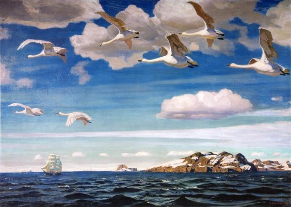 В голубом просторе. 1918.