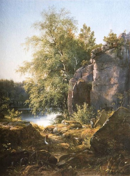 Вид на острове Валааме.1858.