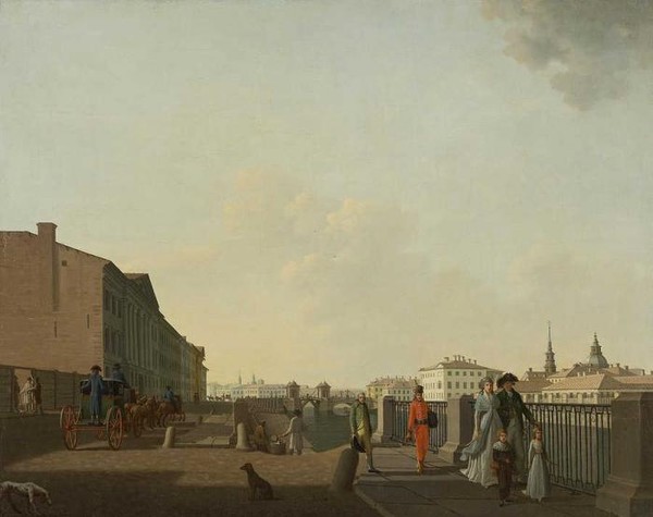 Вид набережной Фонтанки у Симеоновского моста