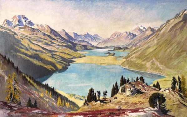 VIEW ON LAKES SILVAPLANA AND SILS