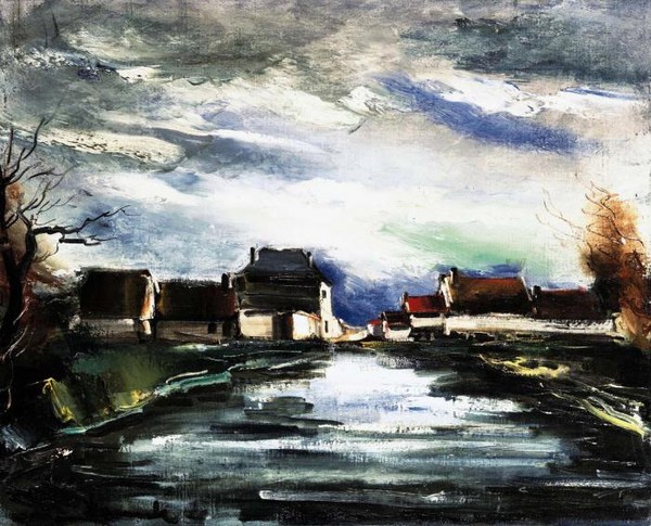 Village au bord de la riviere