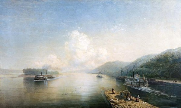 Волга у Жигулевских гор. 1887.