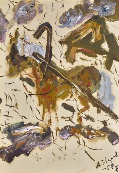 WINTER LANDSCAPE WITH HORSE