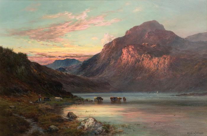 A Perthshire lake at sunset