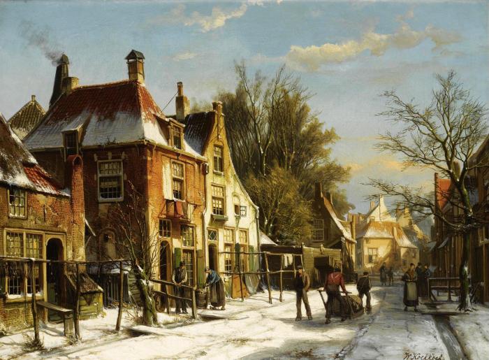 A TOWNSCENE IN WINTER
