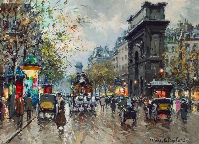 A view of Porte Saint Martin