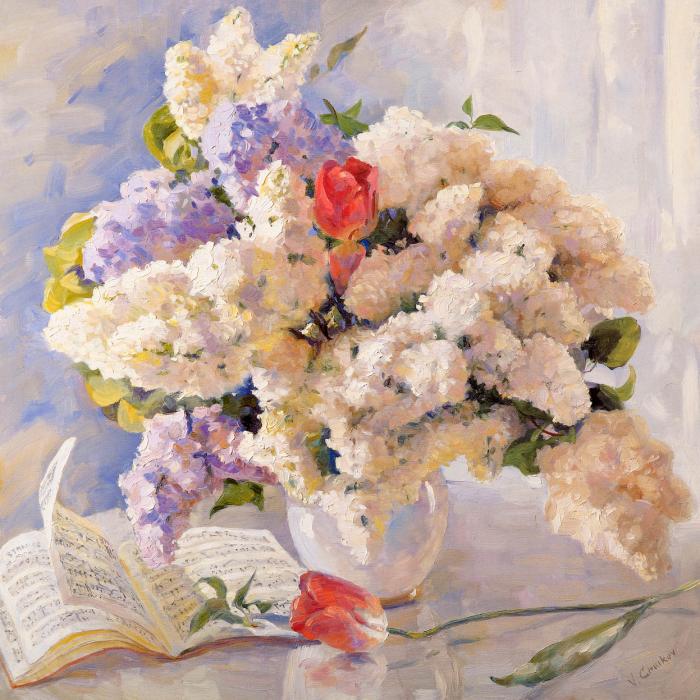 Букет белой сирени