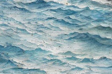 Фрагмент A cruiser and her escort leaving Gibraltar