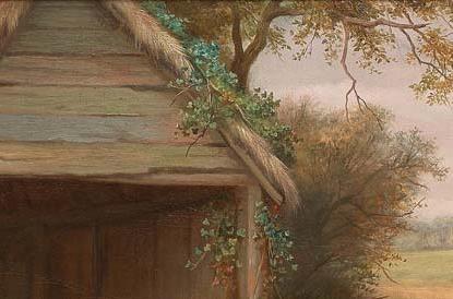 Фрагмент A farmyard scene with donkeys and poultry