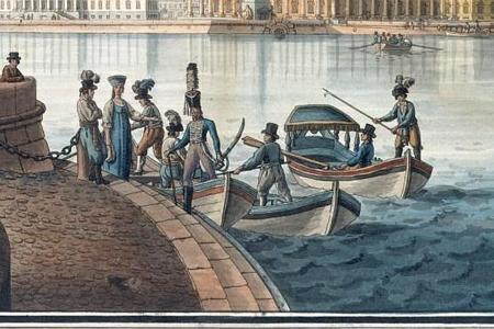 Фрагмент A HAND-COLOURED ENGRAVING OF ST. PETERSBURG