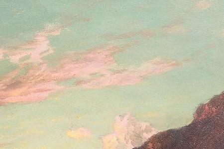 Фрагмент A Perthshire lake at sunset