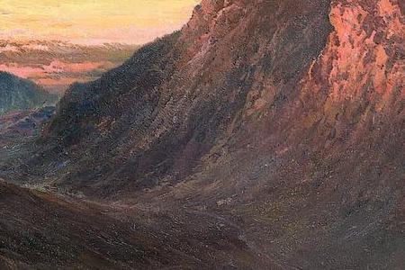 Фрагмент A Perthshire lake at sunset