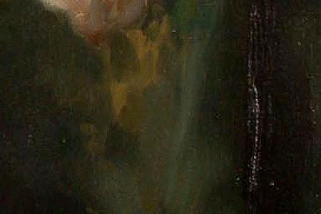 Фрагмент A still life of pink roses in glass