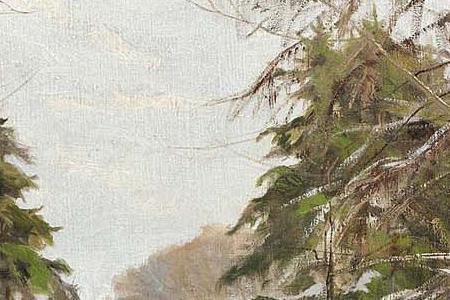 Фрагмент A SUNLIT WOODLAND UNDER SNOW