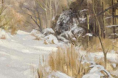 Фрагмент A SUNLIT WOODLAND UNDER SNOW