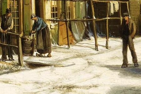 Фрагмент A TOWNSCENE IN WINTER