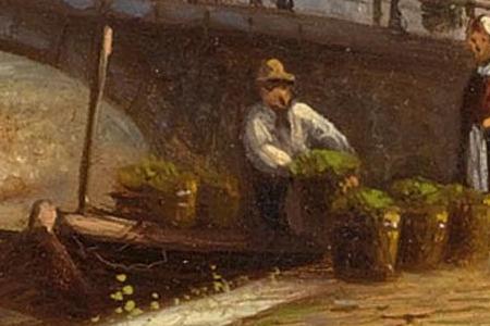 Фрагмент A VIEW OF A CANAL AMSTERDAM