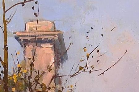 Фрагмент A view of the Porte St Denis at dusk