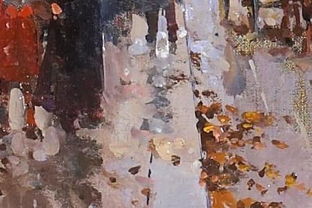 Фрагмент A view of the Porte St Denis at dusk