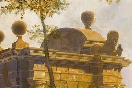 Фрагмент A view of the Thames from the Buckingham stairs Water Gate