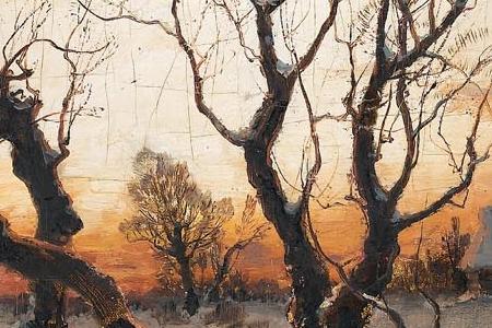 Фрагмент A winter sunset