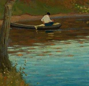 Фрагмент A woodland lake