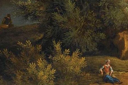 Фрагмент AN EXTENSIVE WOODED RIVER