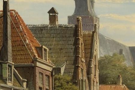 Фрагмент AND HERMANUS KOEKKOEK 1815-1882 -DUTCH FIGURES CONVERSING